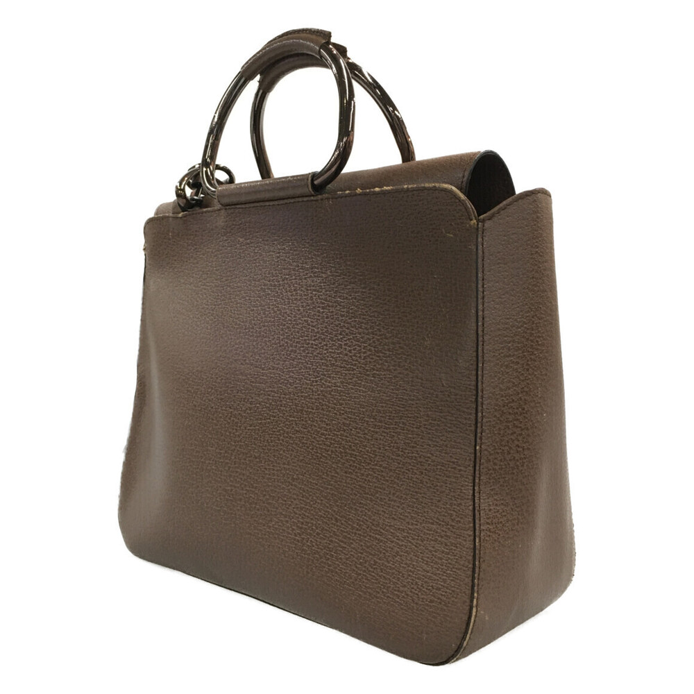Gucci brown leather Ring Handle Satchel